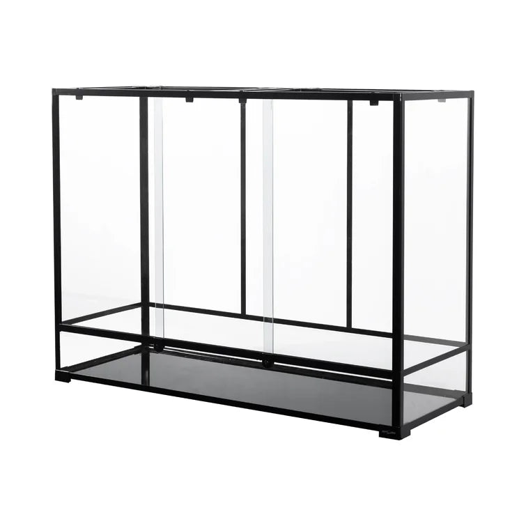 REPTIZOO Reptile 135 Gallon Large Glass Terrarium 48" x 18" x 36" Sliding Doors Reptile Terrarium RK481836 - REPTI ZOO