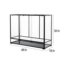 Load image into Gallery viewer, REPTIZOO Reptile 135 Gallon Large Glass Terrarium 48" x 18" x 36" Sliding Doors Reptile Terrarium RK481836 - REPTI ZOO