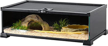 Load image into Gallery viewer, REPTIZOO 6 Gallon 20" x 12" x 6" Glass Reptile Terrarium with Top Feeding Reptile Habitat for Reptile Amphibians Snake Spider RAK08SG - REPTI ZOO