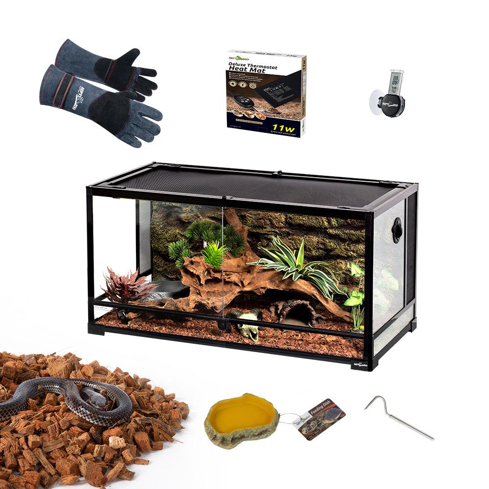 REPTI ZOO Snake Tank Starter Kit Equipment Required for Snake Pet