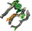 REPTIZOO 3Pcs Reptile Climbing Branch Terrarium Plants Decor DR08 - REPTI ZOO