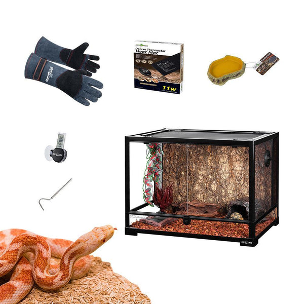 REPTI ZOO 34 Gallon 24''x18''x18'' Snake Tank Starter Kit