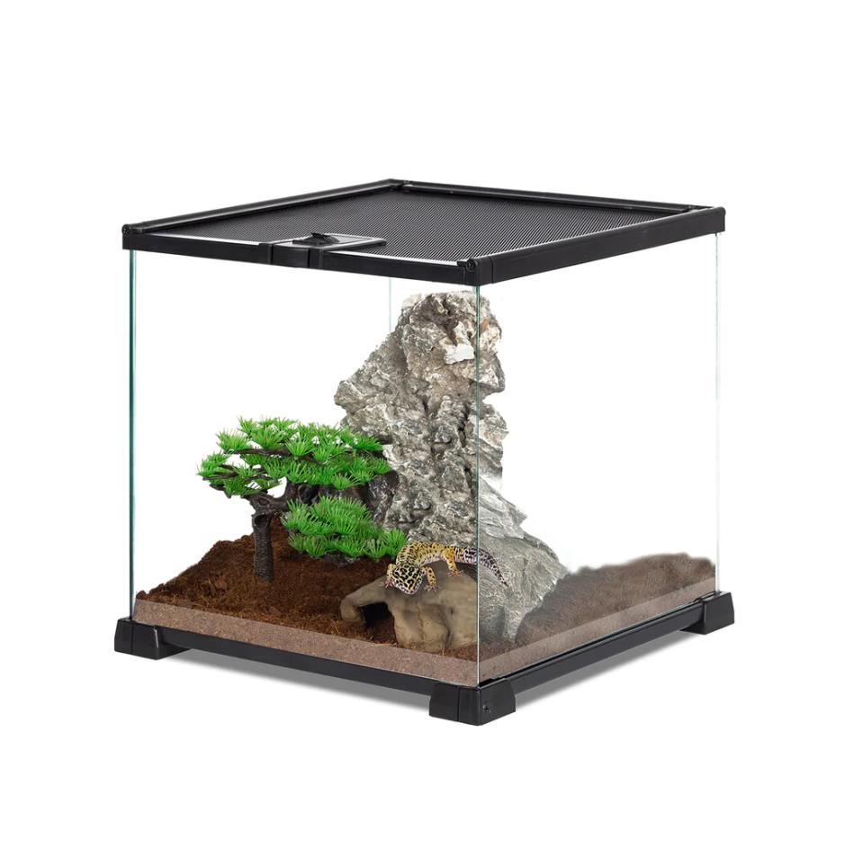 REPTI ZOO 8 Gallon 12" x 12" x 12" Mini Reptile Terrarium, Reptile Tank Leopard Gecko Habitat RAK10 - REPTI ZOO