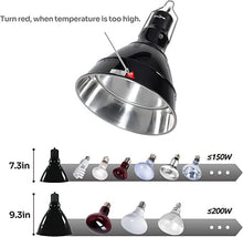 Load image into Gallery viewer, REPTI ZOO 2 in 1 Deep Dome Reptile Light Fixture Adjustable Lamp Holder Max 200W RL19 - REPTI ZOO