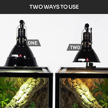 Load image into Gallery viewer, REPTI ZOO 2 in 1 Deep Dome Reptile Light Fixture Adjustable Lamp Holder Max 200W RL19 - REPTI ZOO