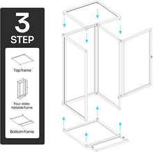 Load image into Gallery viewer, REPTI ZOO Foldable 30 Gallon Screen Chameleon Cage 16" x 16"x 30" with Collapsible Net Side Panels PAC404076 - REPTI ZOO