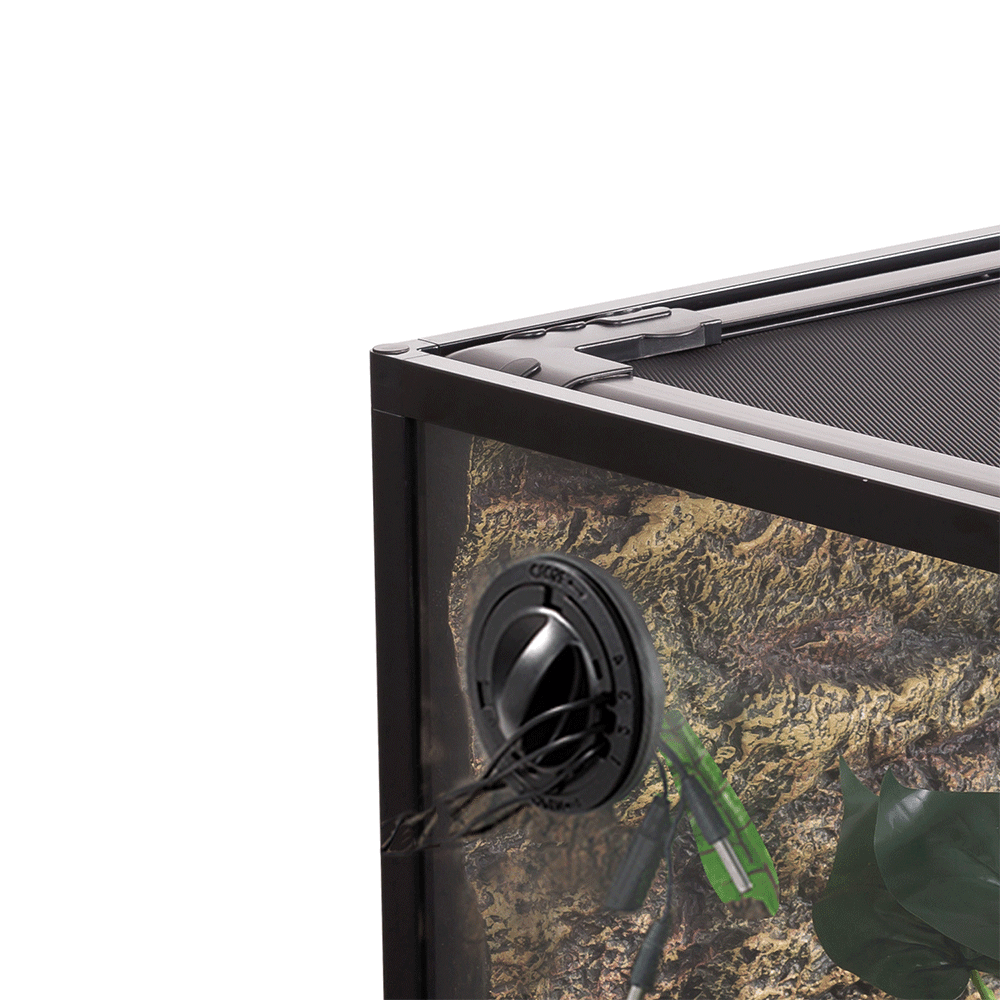 REPTI ZOO 34 Gallon 24" x 18" x 18" Front Opening Reptile Terrarium With Screen Ventilation (Backgrounds not Include) RK0107B - REPTI ZOO