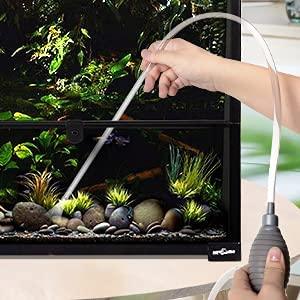 REPTI ZOO 67 Gallon 24"x18"x 36” Knock-Down Paludarium Large Reptile Terrarium ,Bio Deep Base 10”, Siphon Gravel Cleaner Set Included RK604590 - REPTI ZOO