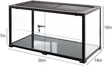 Load image into Gallery viewer, REPTIZOO 50 Gallon Reptile Terrarium, 2 in 1 Reptile Tank with Sliding Front Doors, 36" x 18" x 18" Bearded Dragon Tank - REPTI ZOO