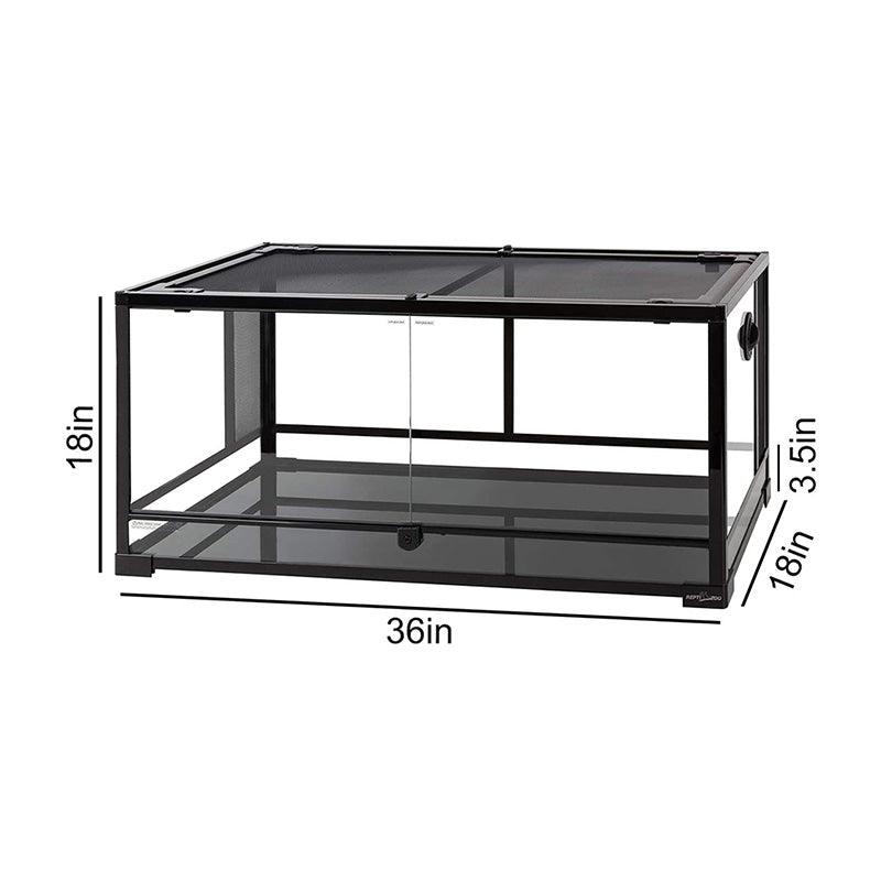 REPTI ZOO 50 Gallon 36" x 18" x 18" Reptile Glass Terrarium Tank RK0119 - REPTI ZOO
