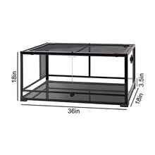 Load image into Gallery viewer, REPTI ZOO 50 Gallon 36" x 18" x 18" Reptile Glass Terrarium Tank RK0119 - REPTI ZOO