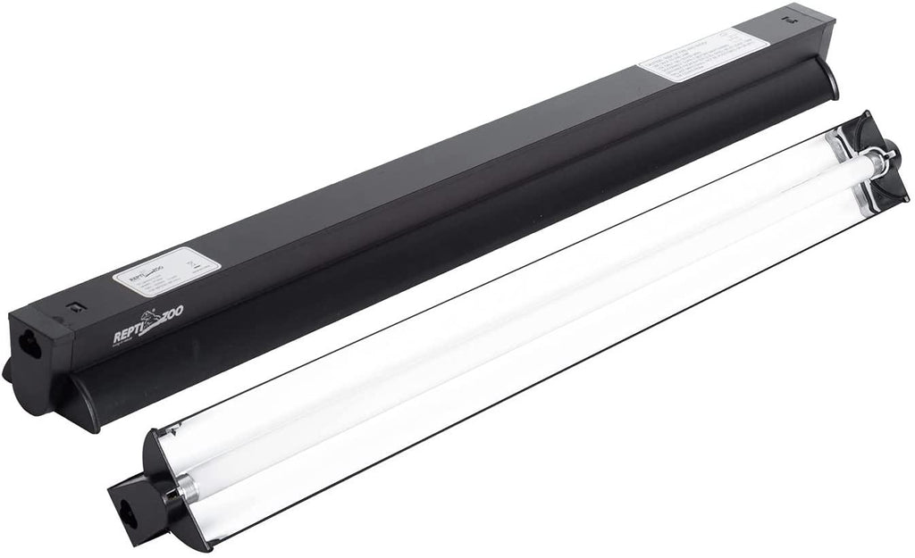 REPTI ZOO T5 HO UVB Lighting Combo Kit, Terrarium Hood Comes with Desert 10.0 UVB T5 Lamp - REPTI ZOO