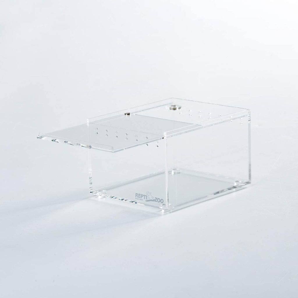 REPTI ZOO 0.15 Gallon 4.1"x3.3"x2.5" Magnetic Acrylic Case, Nano Enclosure Reptile Breeding Box - REPTI ZOO