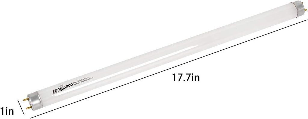 REPTI ZOO T8 Terrarium Reptile Fluorescent UVB T8 18 Inches 15W Compact Reptile Bulb Tropical Terrarium Lamp Tube - REPTI ZOO