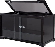 Load image into Gallery viewer, REPTI ZOO Full Glass 15 Gallon Reptile Terrarium, Black-Tinted ECO-Terrarium to Reduce Stress for Gecko Hermit Crab Top Ventilation & Anti Escape Lid - REPTI ZOO