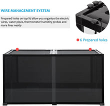 Load image into Gallery viewer, REPTI ZOO 2nd-Generation 120 Gallon Reptile Terrarium 48" x 24" x 24", Black-Tinted Glass ECO-Terrarium to Reduce Stress, Fully Knock-Down RKF0318B - REPTI ZOO