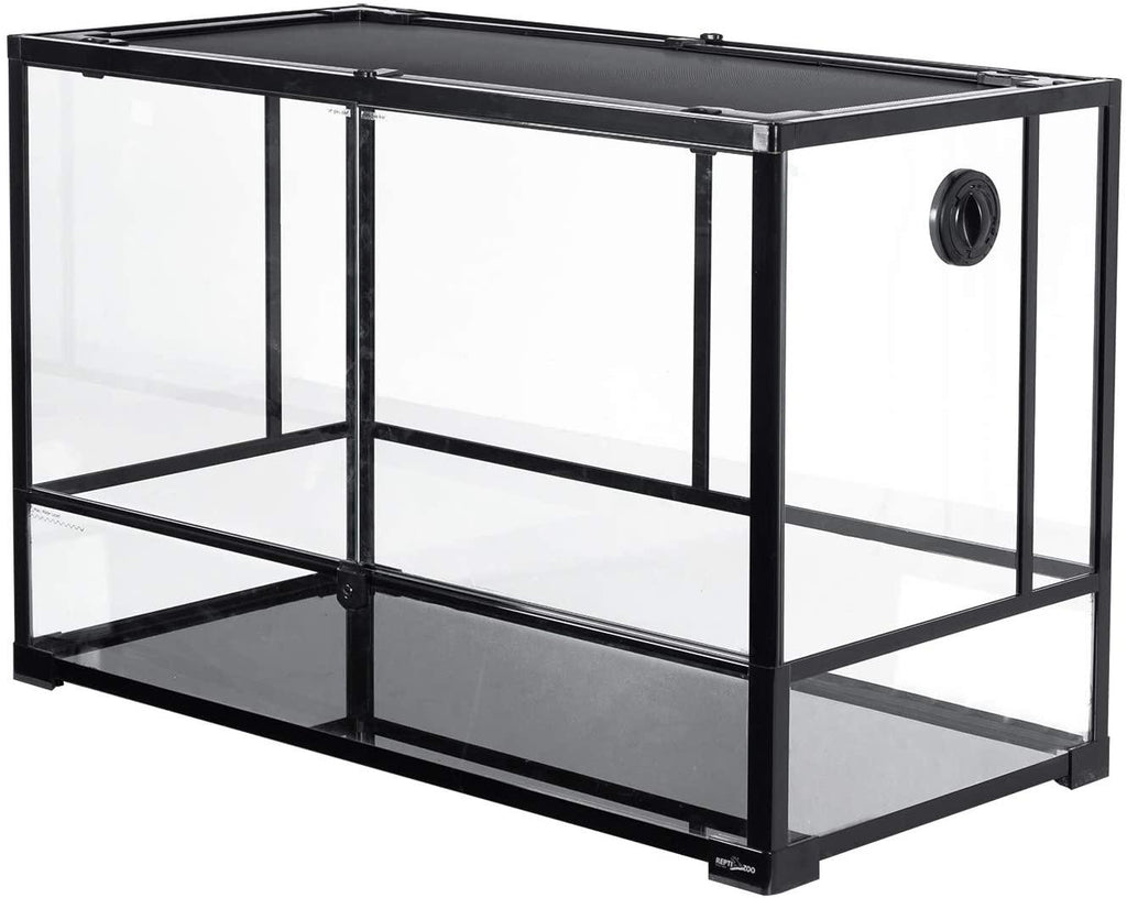 REPTI ZOO 67 Gallon 36" x 18" x 24" Reptile Large Glass Terrarium 2 in 1 Side Meshes and Side Glasses Reptile Terrarium(Knock-Down) RK0120P - REPTI ZOO