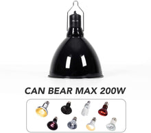 Load image into Gallery viewer, REPTI ZOO 8.5 inch Reptile Light Fixture 200W 2 in 1 E26 Base,Aquarium Dome Reptile UVB Light Socket Fixture (Without Bulbs) - REPTI ZOO
