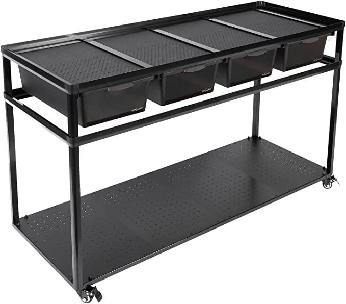 REPTIZOO Stackable Breeding Boxes Rack with Rolling Wheels Tank Stand - REPTI ZOO
