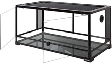 Load image into Gallery viewer, 50 Gallon 36" x 18" x 18" Reptile Terrarium 2 in 1 Side Meshes Glasses and Side Full Glasses Double Hinge Door bearded dragon or snake tank RK0119P - REPTI ZOO