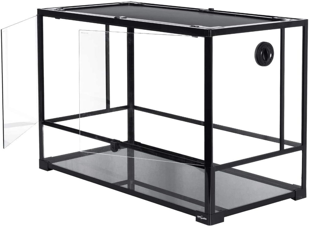 REPTI ZOO 67 Gallon 36" x 18" x 24" Reptile Large Glass Terrarium 2 in 1 Side Meshes and Side Glasses Reptile Terrarium(Knock-Down) RK0120P - REPTI ZOO