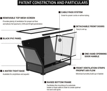 Load image into Gallery viewer, REPTI ZOO Easy Folding Reptile Terrarium 64 Gallon, Full Tempered Glass Reptile Tank 36" x 18"x 24", One-Hand Operation & 2-Minutes Assemble NRK0113 - REPTI ZOO