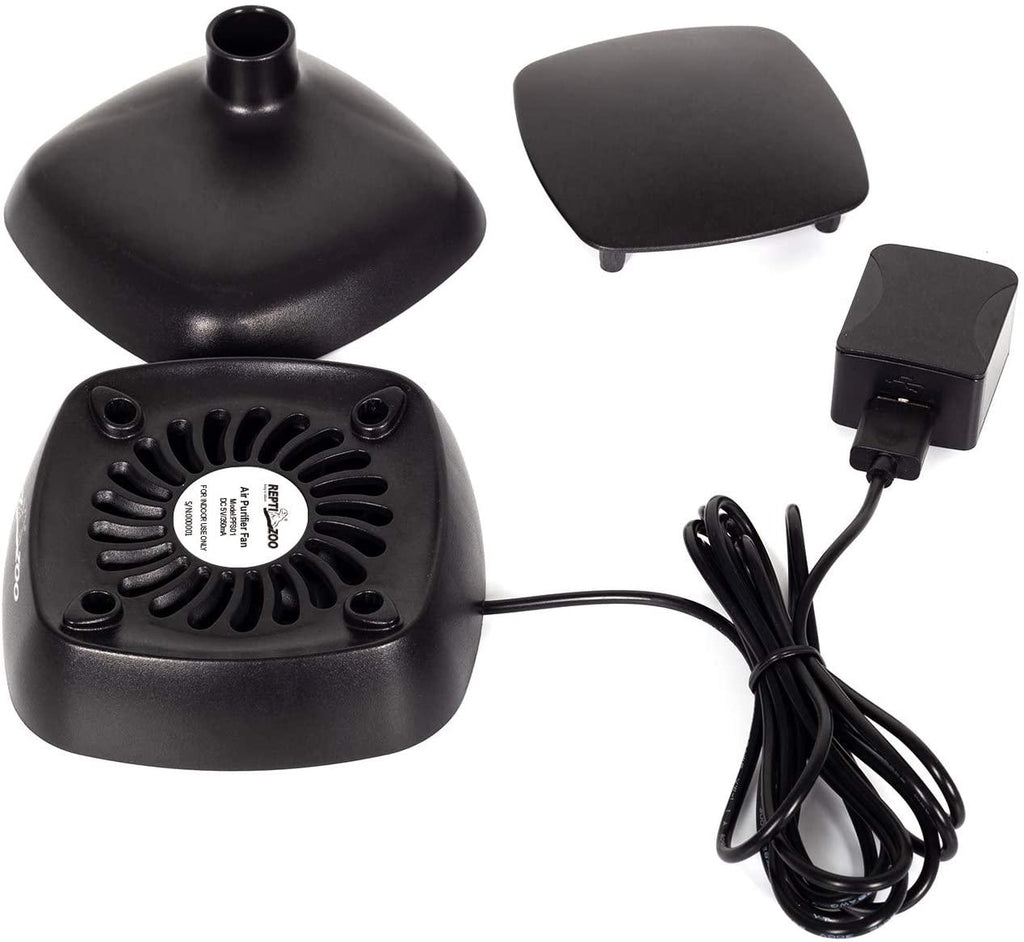 REPTI ZOO Reptile Dehumidifier Glass Terrarium Air Purifier Fan Amphibian Strong Magnetic Mounting Ventilation Fan - REPTI ZOO