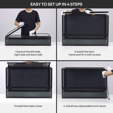 Load image into Gallery viewer, REPTI ZOO 50 Gallon Tempered Glass Reptile Large Terrarium Tank with Black PVC Back Panel Reptile Terrarium 36"x18"x18" Easy Folding NRK0114 - REPTI ZOO