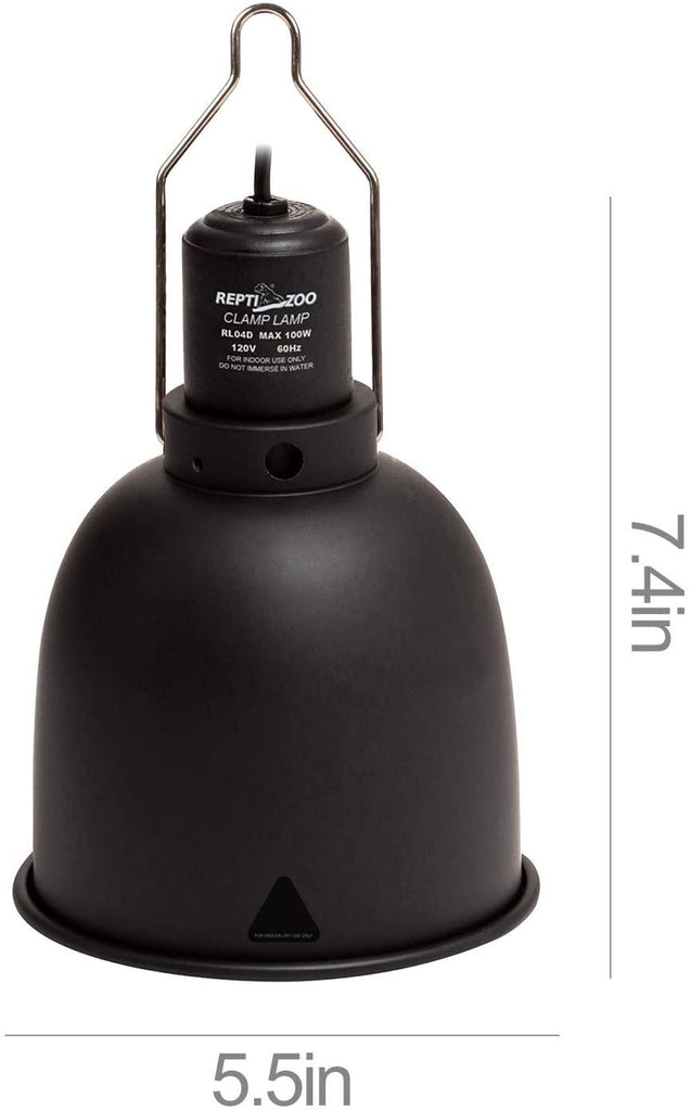 REPTI ZOO 5.5 Inch Deep Dome Lamp Cap Lamp Fixture,Optical Reflection Cover for Reptile Glass Terrariums - REPTI ZOO