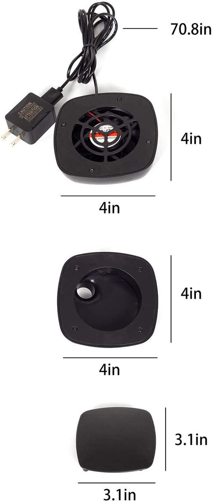 REPTI ZOO Reptile Dehumidifier Glass Terrarium Air Purifier Fan Amphibian Strong Magnetic Mounting Ventilation Fan - REPTI ZOO