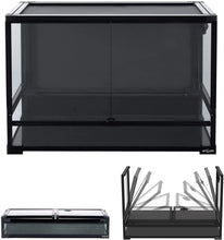 Load image into Gallery viewer, REPTI ZOO Easy Folding Reptile Terrarium 64 Gallon, Full Tempered Glass Reptile Tank 36" x 18"x 24", One-Hand Operation & 2-Minutes Assemble NRK0113 - REPTI ZOO