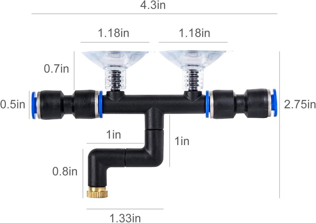 REPTI ZOO 4 Pieces Spray Nozzles Adjustable Fine Misting Water for Reptiles - REPTI ZOO