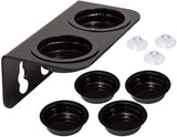 REPTI ZOO Reptile Water Bowl Double Grid Gecko Food Dish Feeder   with 6 Pcs Cups Dish Bowls for Pet Food and Water Feeding