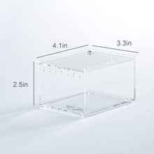 Load image into Gallery viewer, REPTI ZOO 0.15 Gallon 4.1"x3.3"x2.5" Magnetic Acrylic Case, Nano Enclosure Reptile Breeding Box - REPTI ZOO