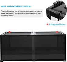 Load image into Gallery viewer, Full Tempered Glass 64 Gallon Reptile Terrarium 48" X 18" X 18", Black-Tinted ECO-Terrarium to Reduce Stress RKF0315B - REPTI ZOO