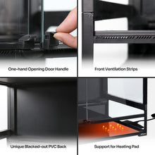 Load image into Gallery viewer, REPTI ZOO 67 Gallon 48" x 18" x 18" Large Glass Reptile Terrarium, Easy Folding & Detaching Reptile Breeding Tank with Black PVC Back Panel NRK0122 - REPTI ZOO