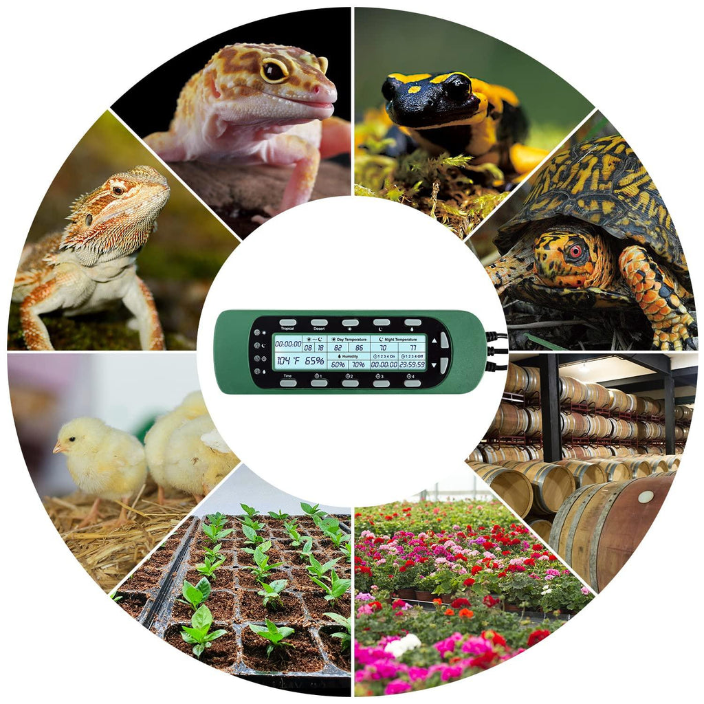 REPTI ZOO Reptile Digital Thermometer Hygrometer Controller for Reptile THC15N - REPTI ZOO