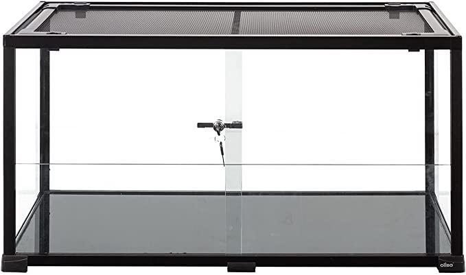 REPTIZOO 50 Gallon Reptile Terrarium, 2 in 1 Reptile Tank with Sliding Front Doors, 36" x 18" x 18" Bearded Dragon Tank - REPTI ZOO