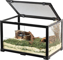 Load image into Gallery viewer, REPTIZOO Reptile Terrarium 25 Gallon, 2 in 1 Knock-Down Glass Reptile Tank 24" x 16" x 16" - REPTI ZOO