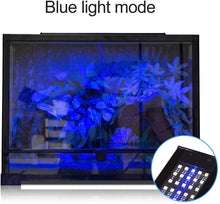 Load image into Gallery viewer, REPTI ZOO Reptile Aquarium Terrarium LED Light Ultra-thin Day and Night Light for Reptiles Aquarium Light, 3-Color Modes LED Light Hood 15W - REPTI ZOO