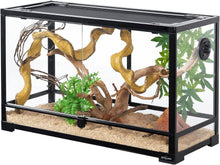 Load image into Gallery viewer, REPTI ZOO 30 Gallon 30" x 12"x 18" Glass Reptile Terrarium, Front Opening Reptile Habitat Tank, Double Doors Screen Ventilation(Knock-Down) RK301218G - REPTI ZOO