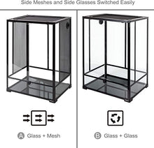 Load image into Gallery viewer, REPTI ZOO 67 Gallon 24″x18″x36″ Vertical Reptile Tall Terrarium With Mesh Screen Sides and Glass Sides RK0124N - REPTI ZOO