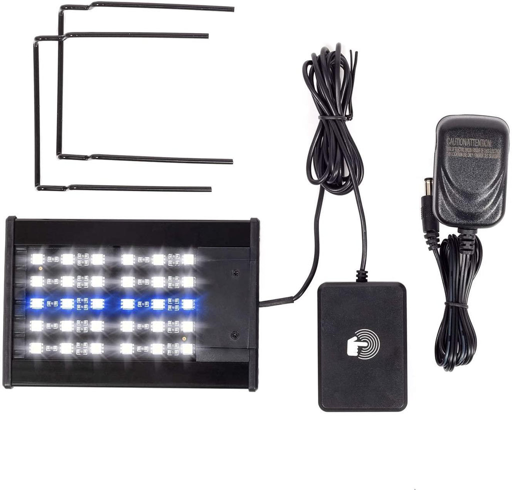 REPTI ZOO Terrarium Light Day and Night Mode Reptile LED Light Hood for Reptile Terrarium White Light and Blue Light Fit for Different Pet Habits - REPTI ZOO