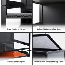 Load image into Gallery viewer, REPTI ZOO 50 Gallon Tempered Glass Reptile Large Terrarium Tank with Black PVC Back Panel Reptile Terrarium 36"x18"x18" Easy Folding NRK0114 - REPTI ZOO