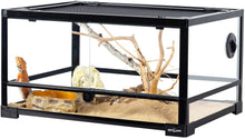 Load image into Gallery viewer, REPTIZOO 20 Gallon 24" x 18"x 12" Full Glass Reptile Enclosures , Front Double Opening Reptile Cages RK0117 - REPTI ZOO