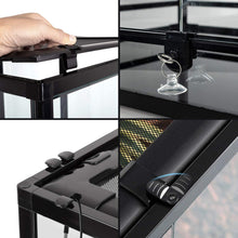 Load image into Gallery viewer, REPTI ZOO 34 Gallon 24" x 18" x 18" Front Opening Reptile Terrarium With Screen Ventilation (Backgrounds not Include) RK0107B - REPTI ZOO