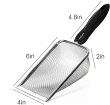 Load image into Gallery viewer, REPTI ZOO 2PCS Reptile Sand Fine Mesh Reptile Scooper Bearded Dragon Sand Shovel Terrarium Substrate Durable Litter Cleaner Corner Scoop Combo Set - REPTI ZOO