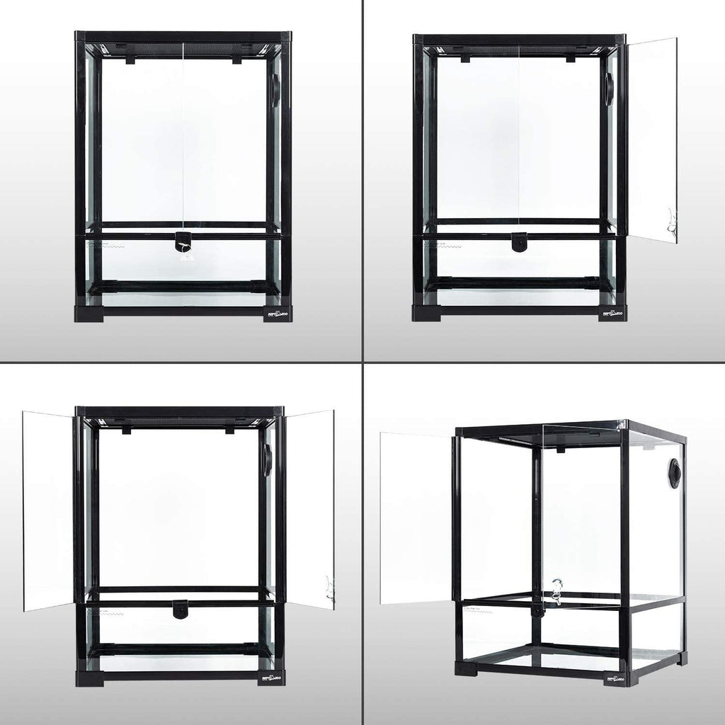 30 Gallon Front Opening desert lizard tank 18" x 18" x 24" reptile terrarium with Double Hinge Door RK0110 - REPTI ZOO