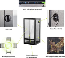 Load image into Gallery viewer, Foldable 48 Gallon Air Screen Cage, Vertical Reptile Terrarium 18" x 18"x 36" Reptile Tank for Chameleon Iguana PAC454590A - REPTI ZOO