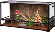 Load image into Gallery viewer, REPTI ZOO 90 Gallon 48"x18"x24" Front Opening Reptile Snake Terrarium , Double Sliding Door Vivarium Lizard Tank (Knock-Down) RK0223 - REPTI ZOO